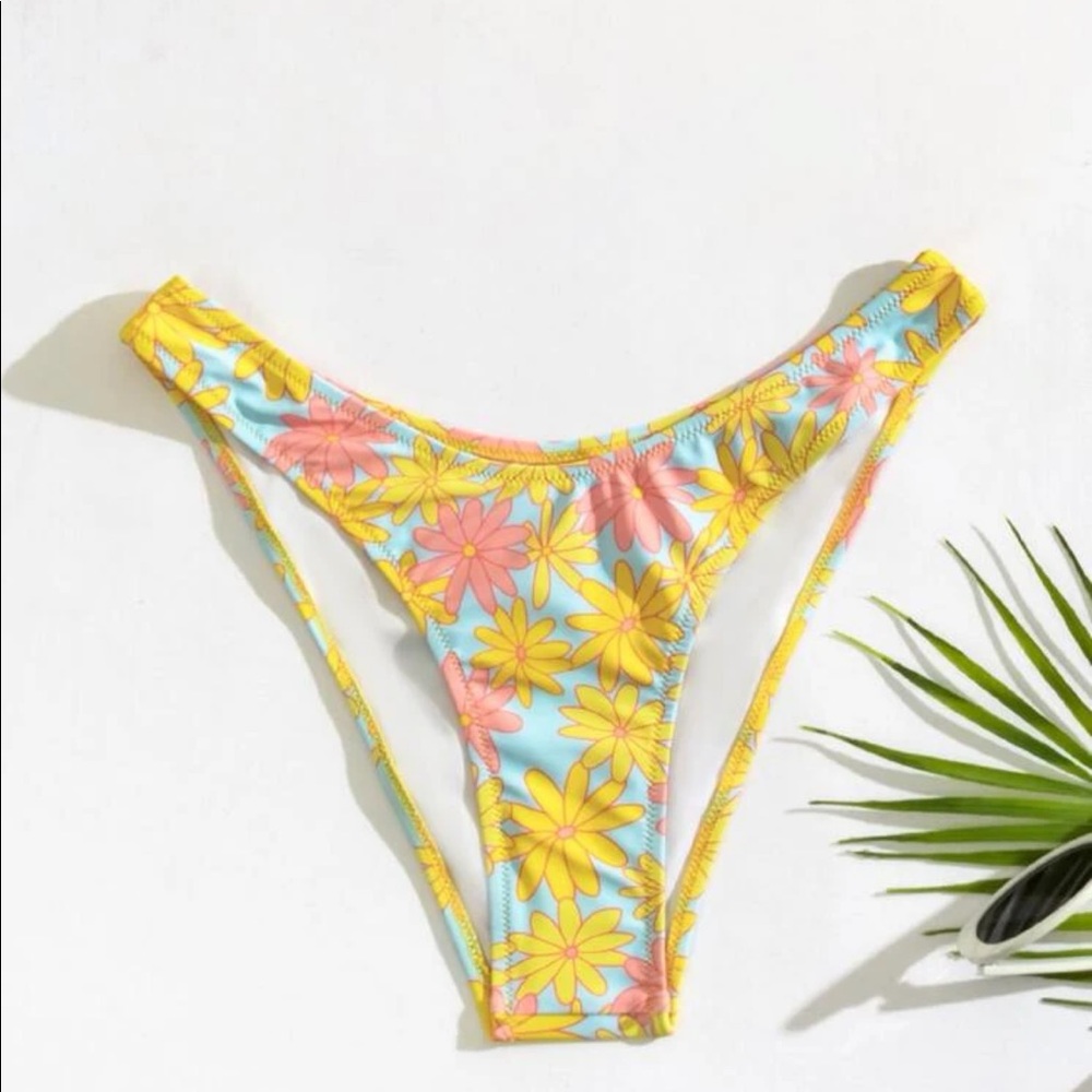 shein floral bikini bottoms
